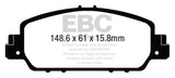 EBC 13+ Honda Accord Coupe 2.4 EX Yellowstuff Front Brake Pads