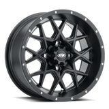ITP Hurricane 14x7 / 4x137 BP / 5+2 Offset Matte Black Wheel