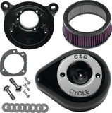 S&S Cycle 08-17 Touring/16-17 Softails Models Stealth Air Cleaner Kit w/ Black Teardrop Cover